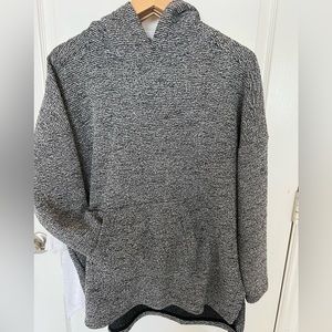 Lou & grey pullover hoodie black white tweed